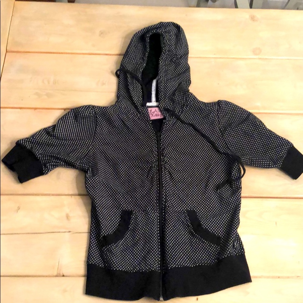 Casual black with white polka dot cardigan